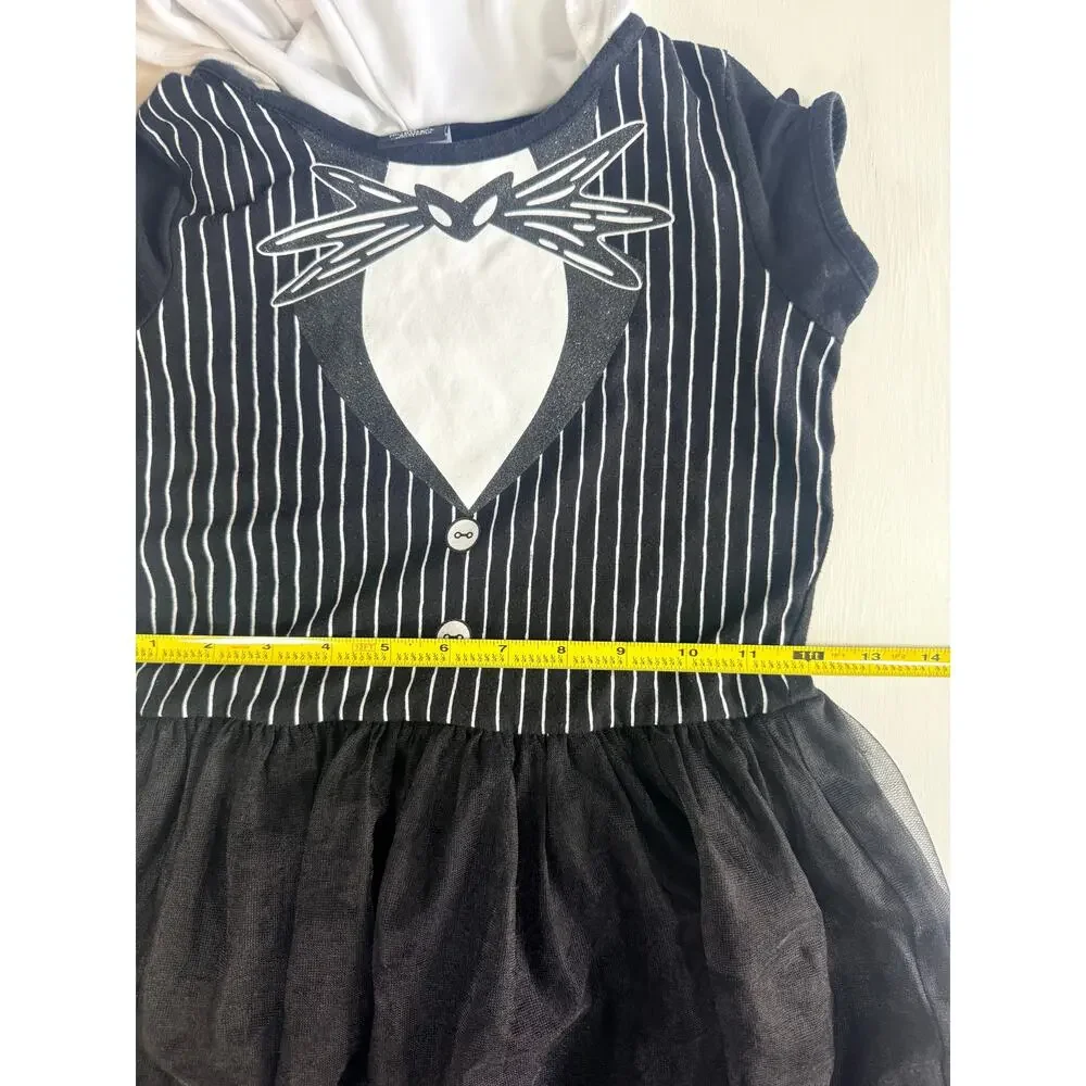 Disney Nightmare Before Christmas Jack Skellington Cosplay Dress -Girls Size 7/8 - Picture 5 of 12